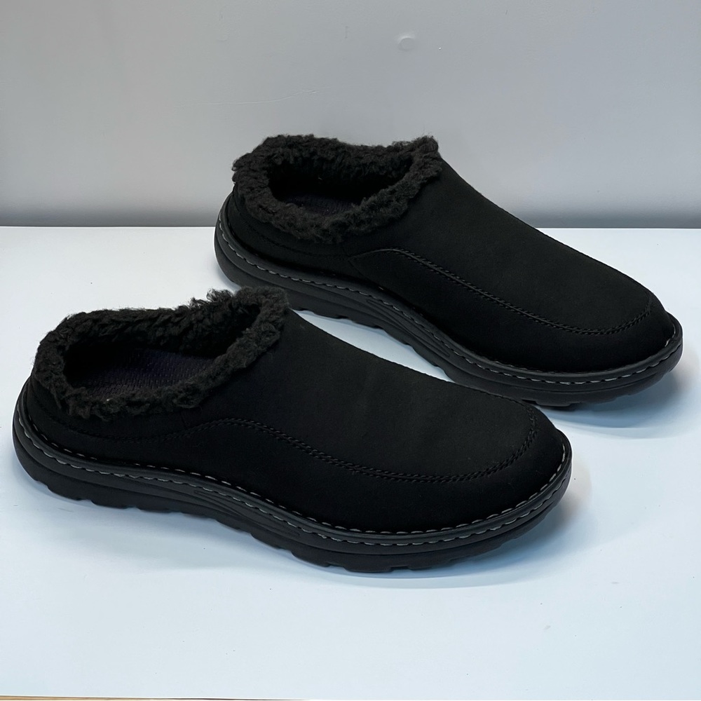 MENS PALMER DREW BY DREW BLACK MICROSUEDE SLIP-ON LOAFERS SHOES SIZE 10.5 M NWOB